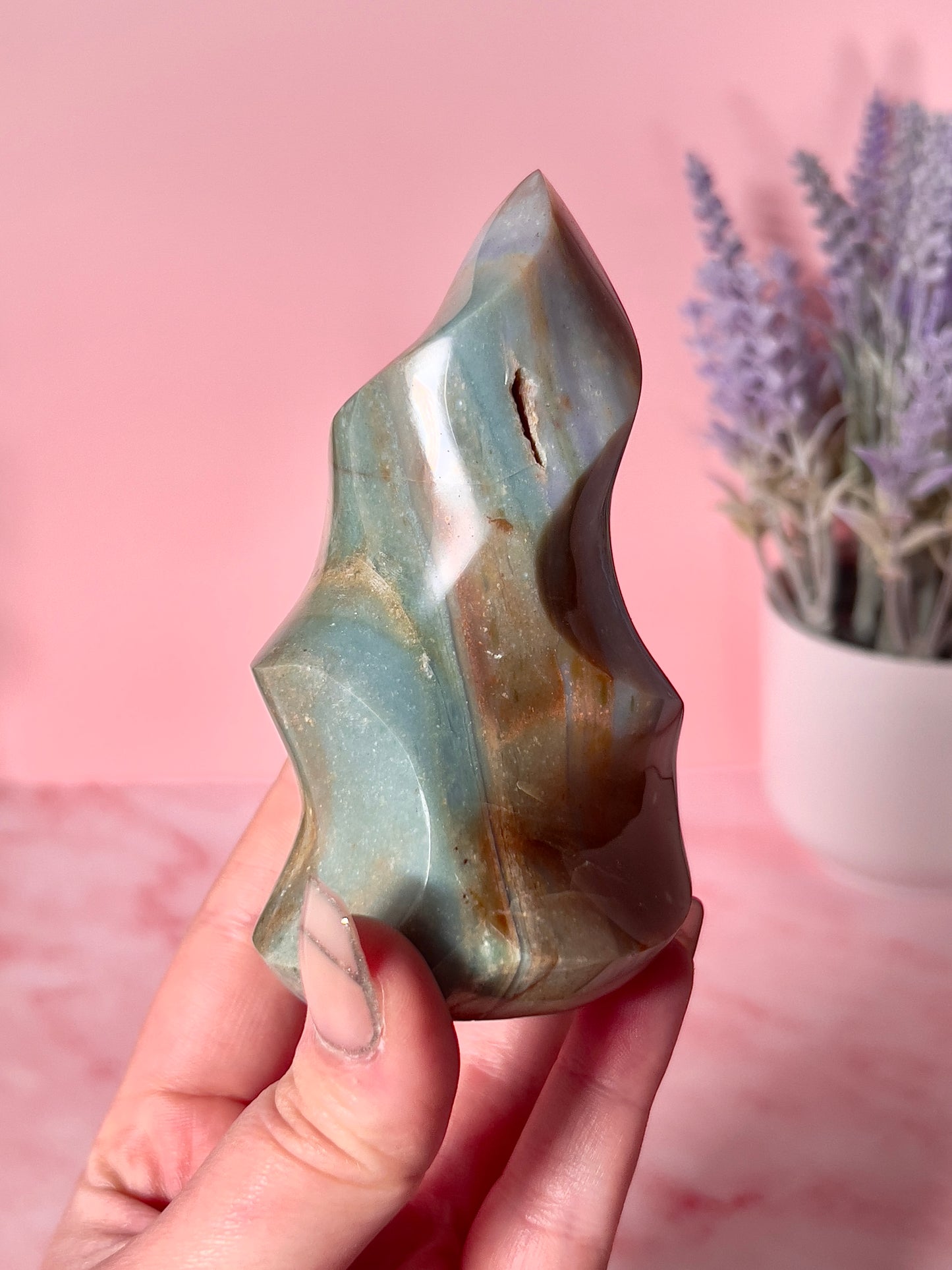 Pastel Sea Jasper Flame