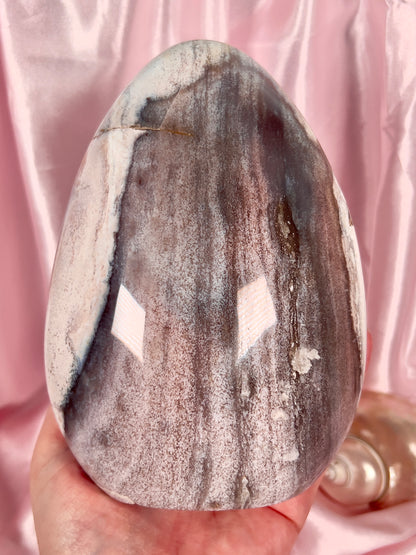 Sandy Neutral & Pink Pastel Sea Jasper Freeform - 3.2 lb