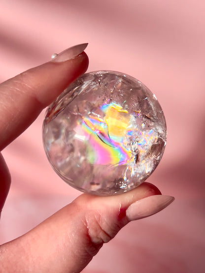 Collectors High Grade Rainbow Clear Quartz Sphere
