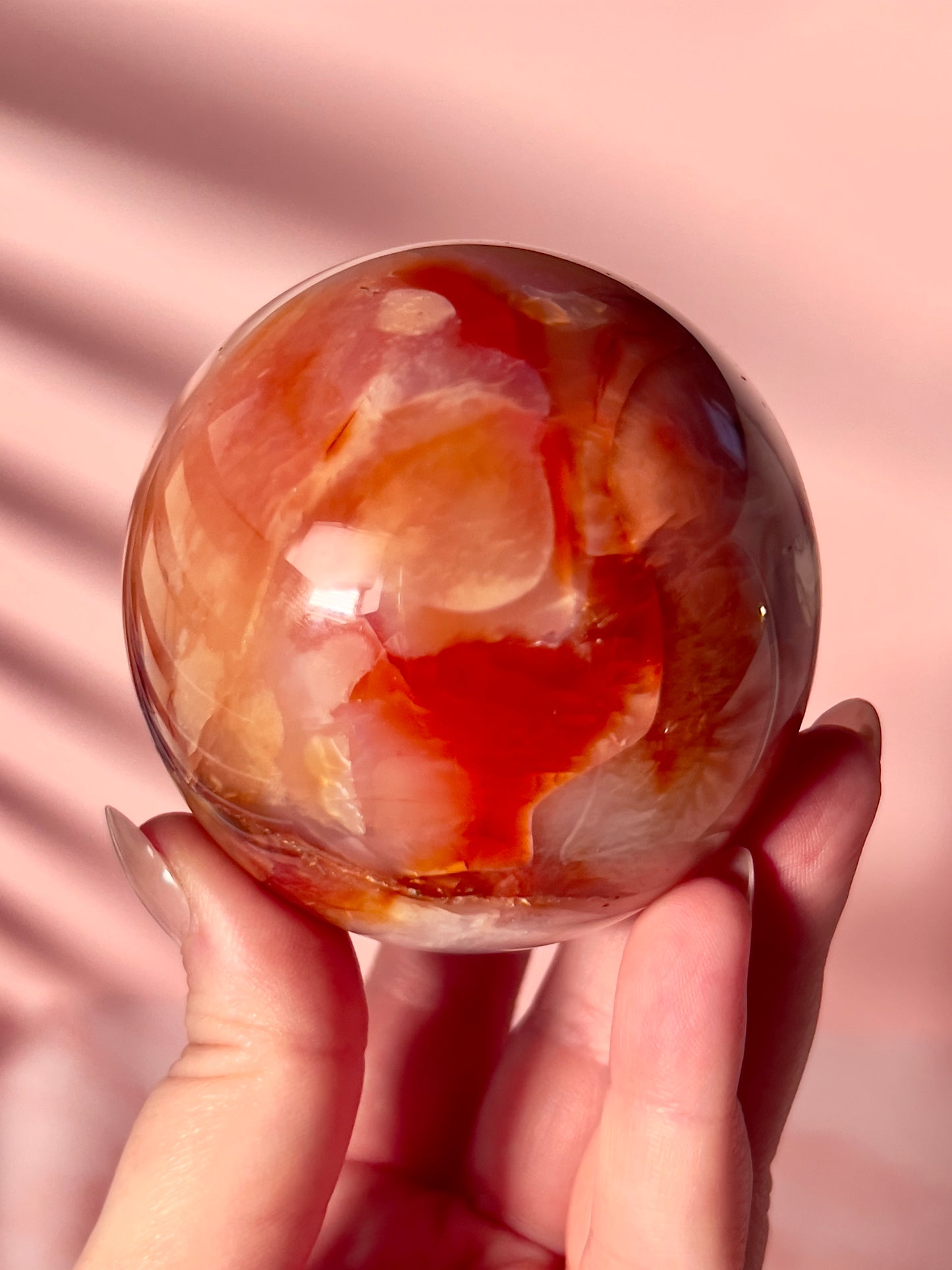 Warm Pink Carnelian Sphere