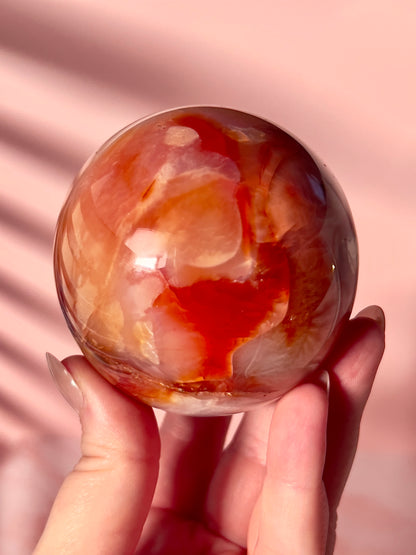 Warm Pink Carnelian Sphere