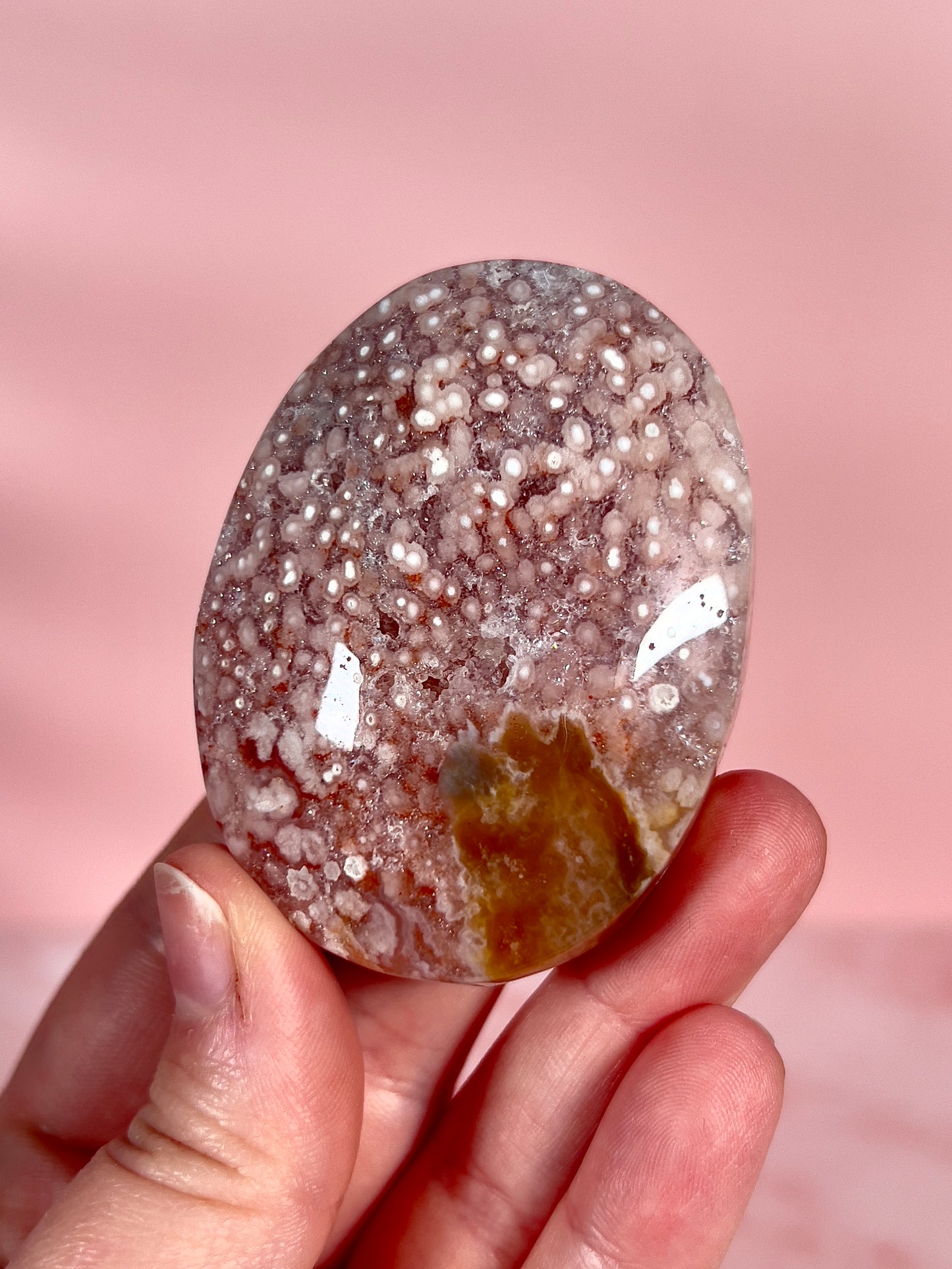 Pink Amethyst Large Palm Stone