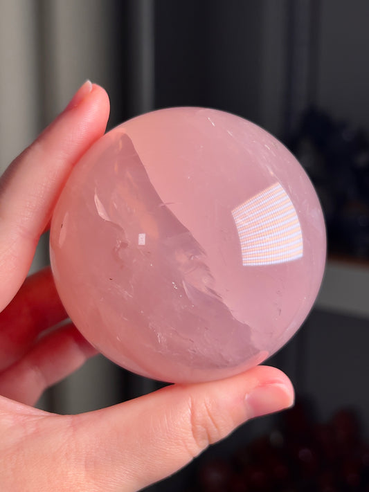 12 Point Star Rose Quartz Sphere “O”