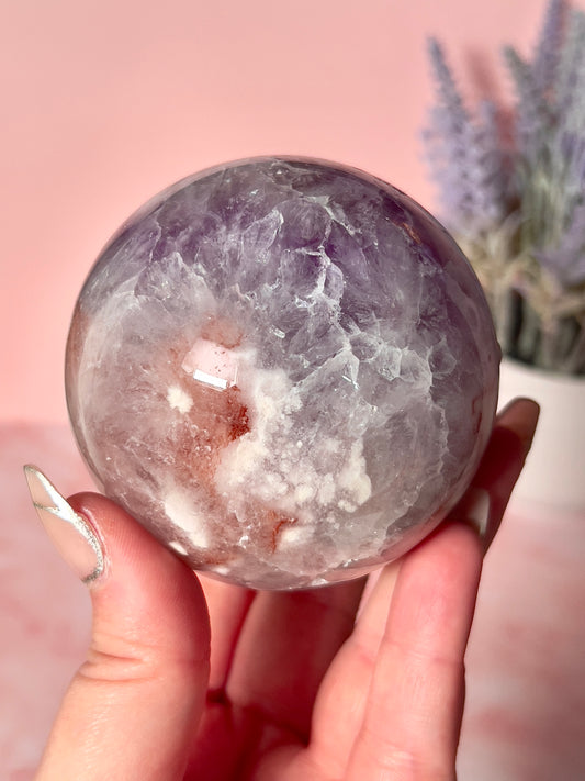 Purple and Pink Amethyst Sphere