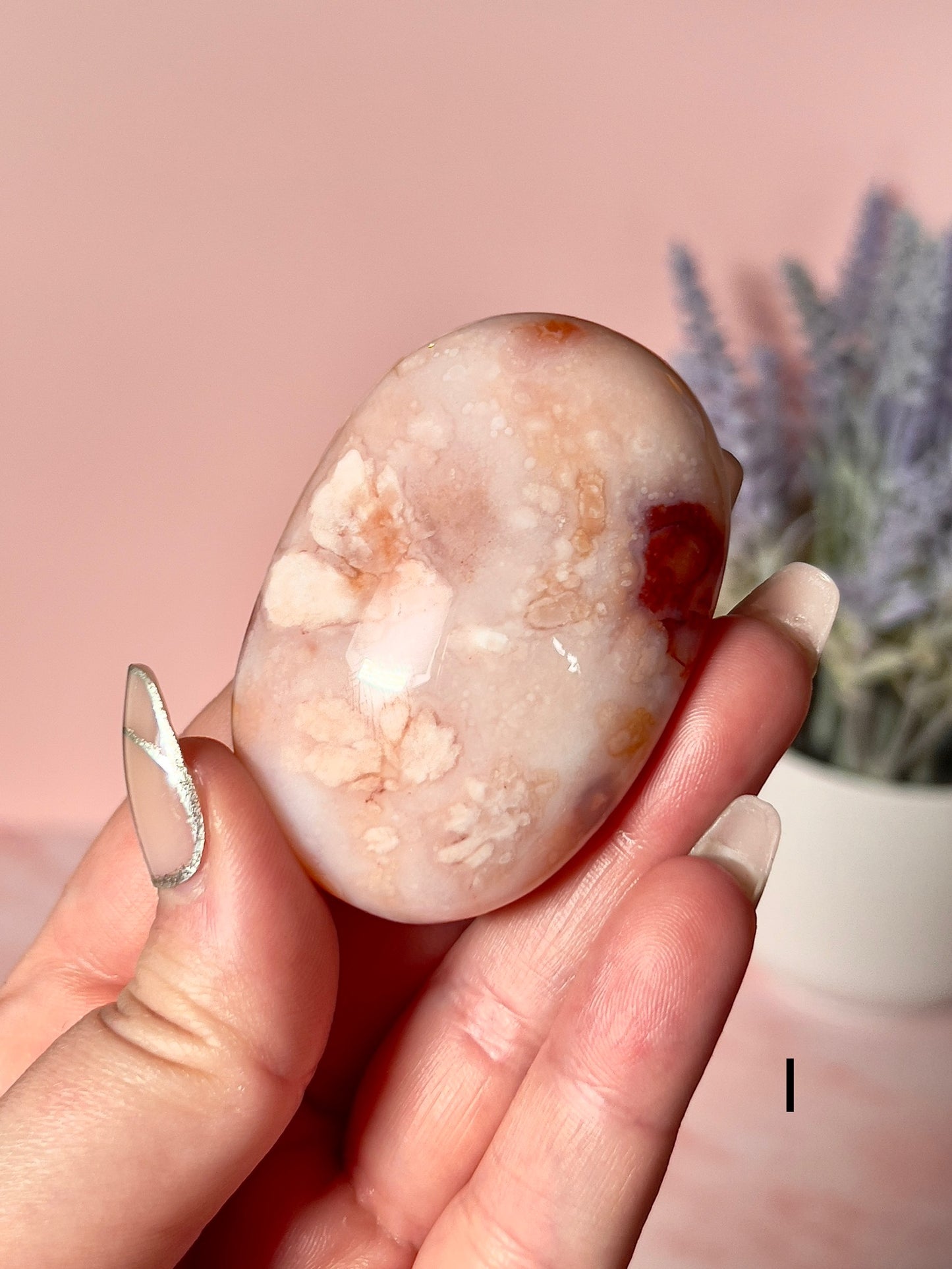 Carnelian and Flower Agate Palm Stones - Choose Your Own