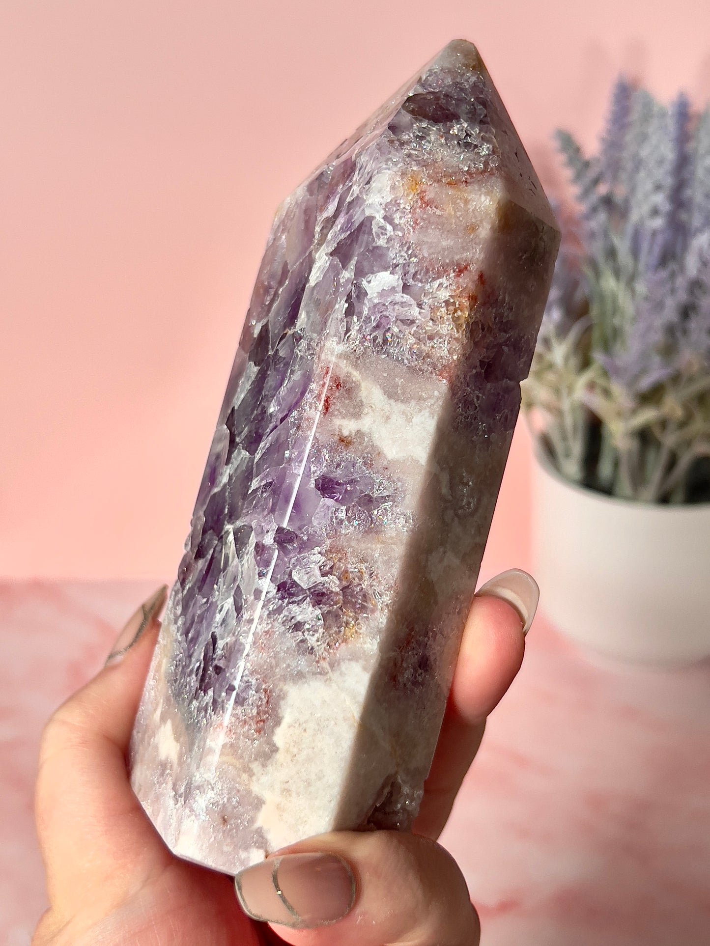 Purple Pink Amethyst Tower