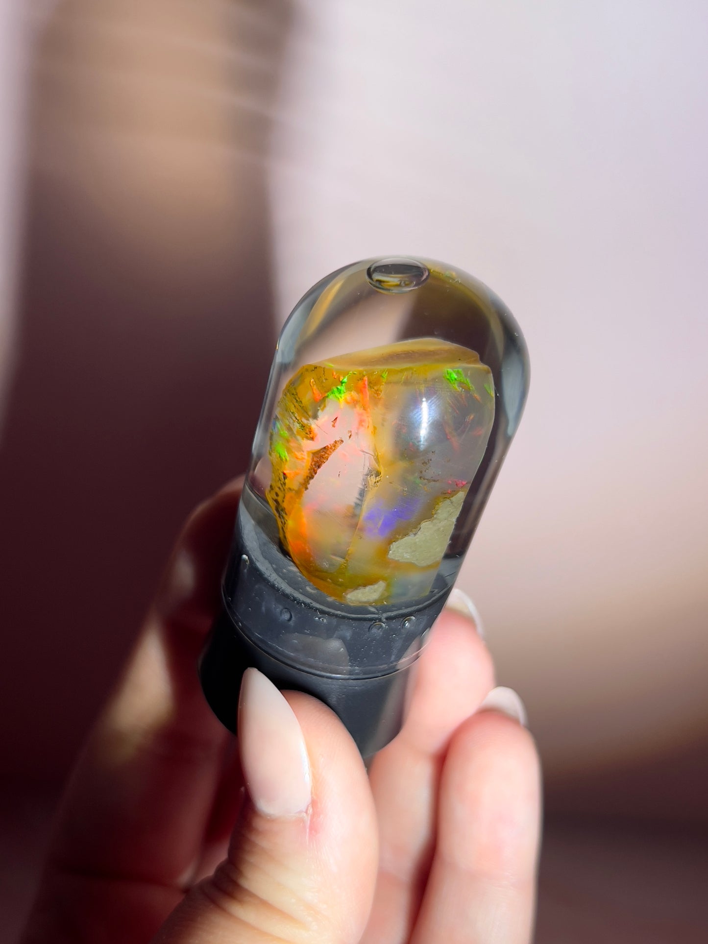 Ethiopian Water Opal in Display Case