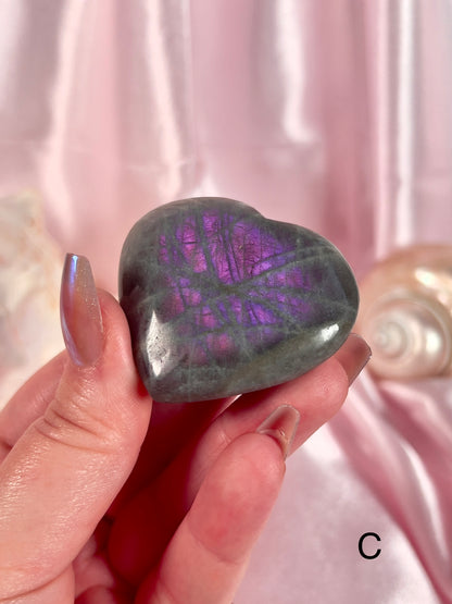 Sunset Labradorite Hearts - Choose Your Own