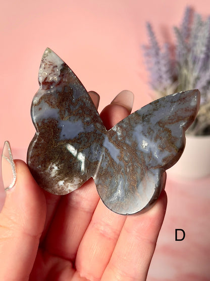 Moss Agate 3D Butterfly - Choose Your Own