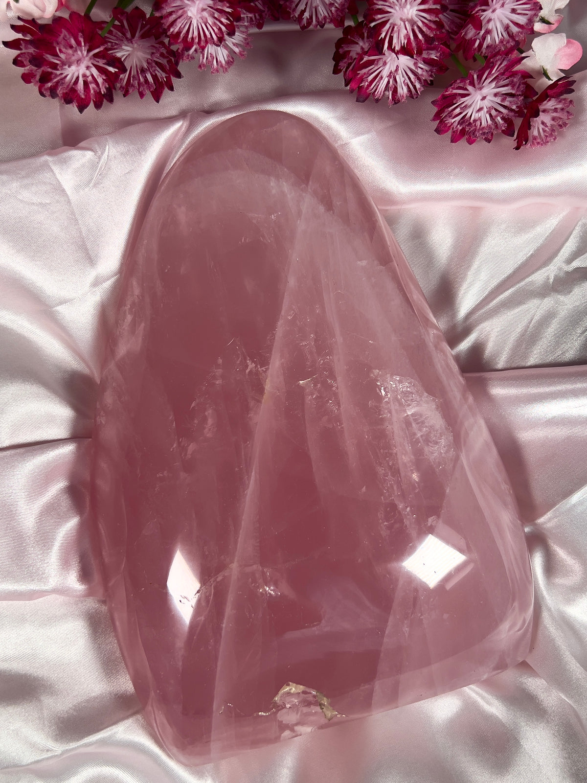XL Bubblegum Pink Star Rose Quartz Freeform - 8 lb