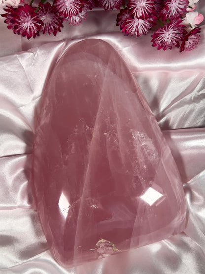 XL Bubblegum Pink Star Rose Quartz Freeform - 8 lb