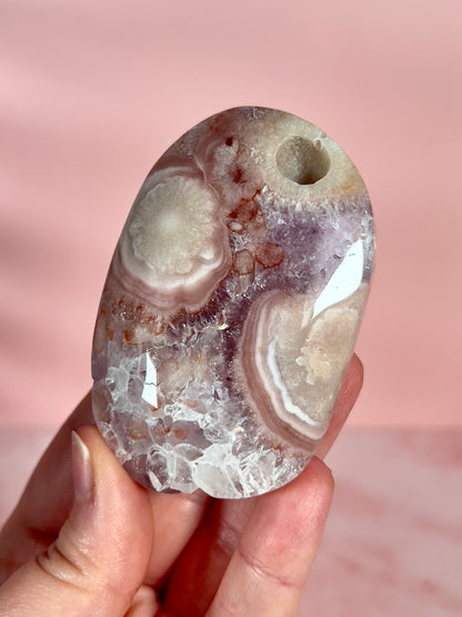 Pink Amethyst Large Palm Stone