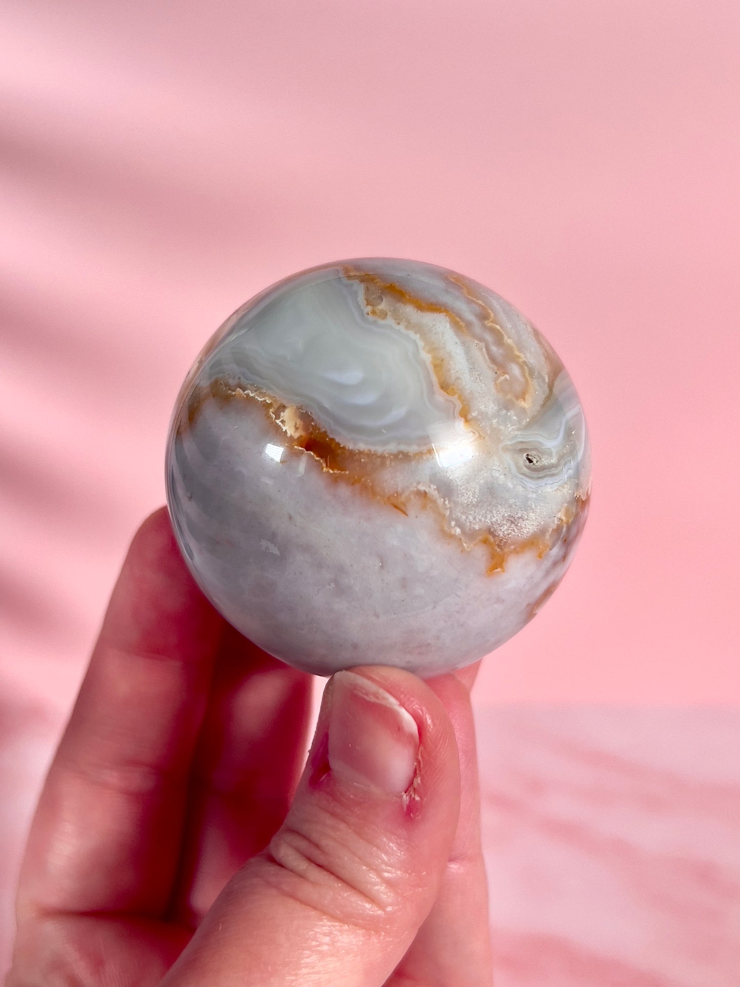 Blue Flower Agate Sphere