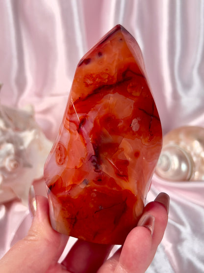 Banded Red Carnelian Flame