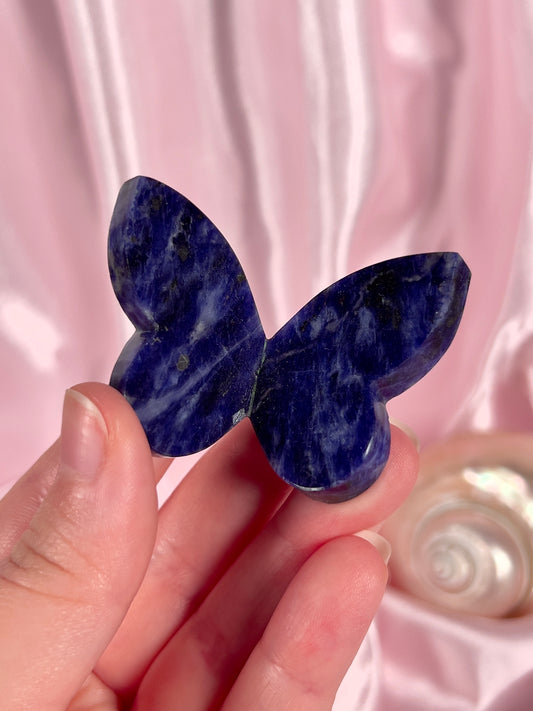 Juicy Blue Sodalite 3D Butterfly - Intuitively Chosen