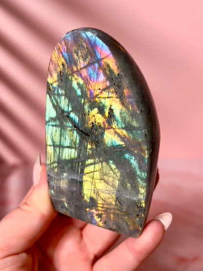 Green Rainbow Labradorite Freeform