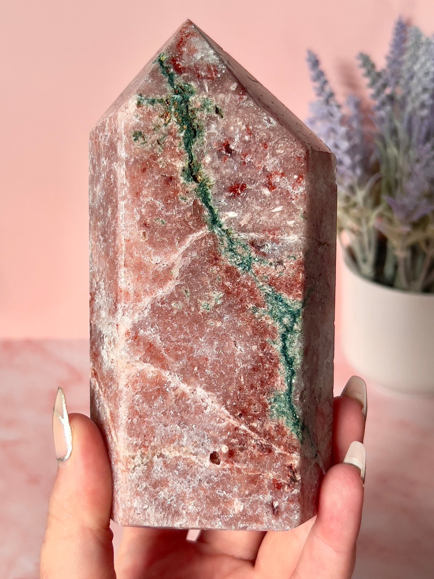 Statement Pink Amethyst Tower