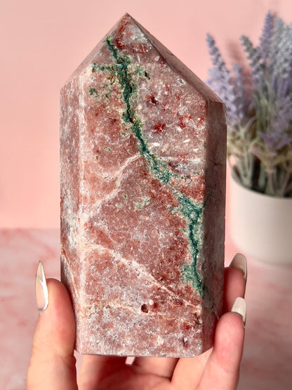 Statement Pink Amethyst Tower