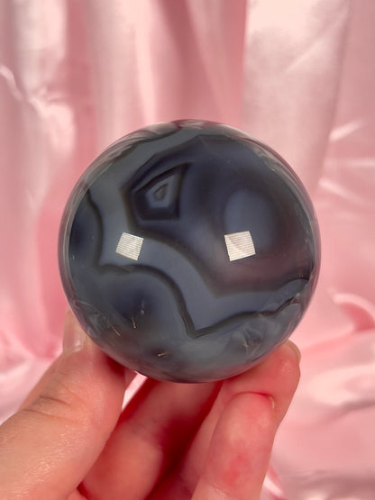 Pastel Strawberry Swazi Agate Sphere