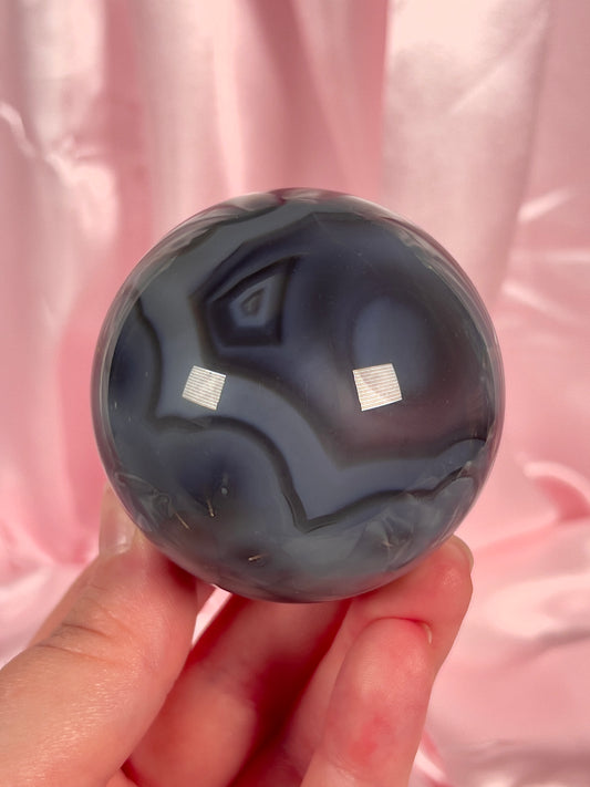 Pastel Strawberry Swazi Agate Sphere
