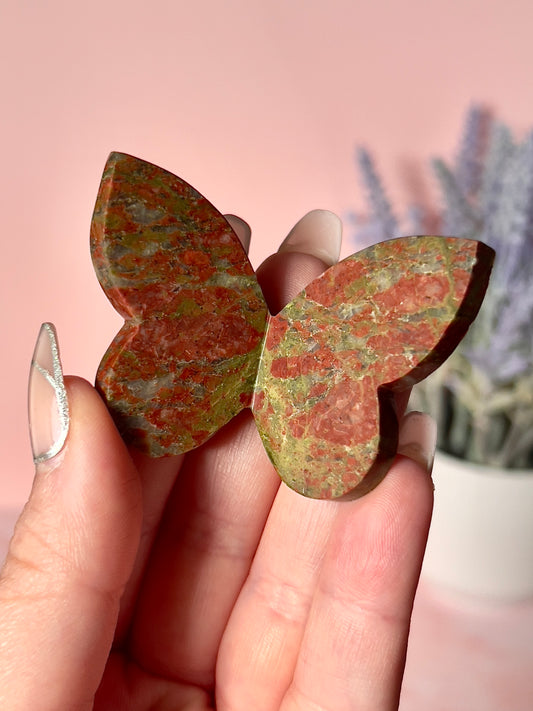 Beautiful Unakite Butterfly - Intuitively Chosen