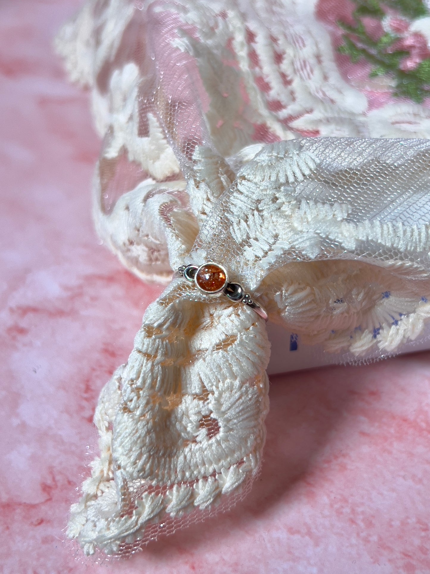 Sunstone Vintage Style Ring Size 7