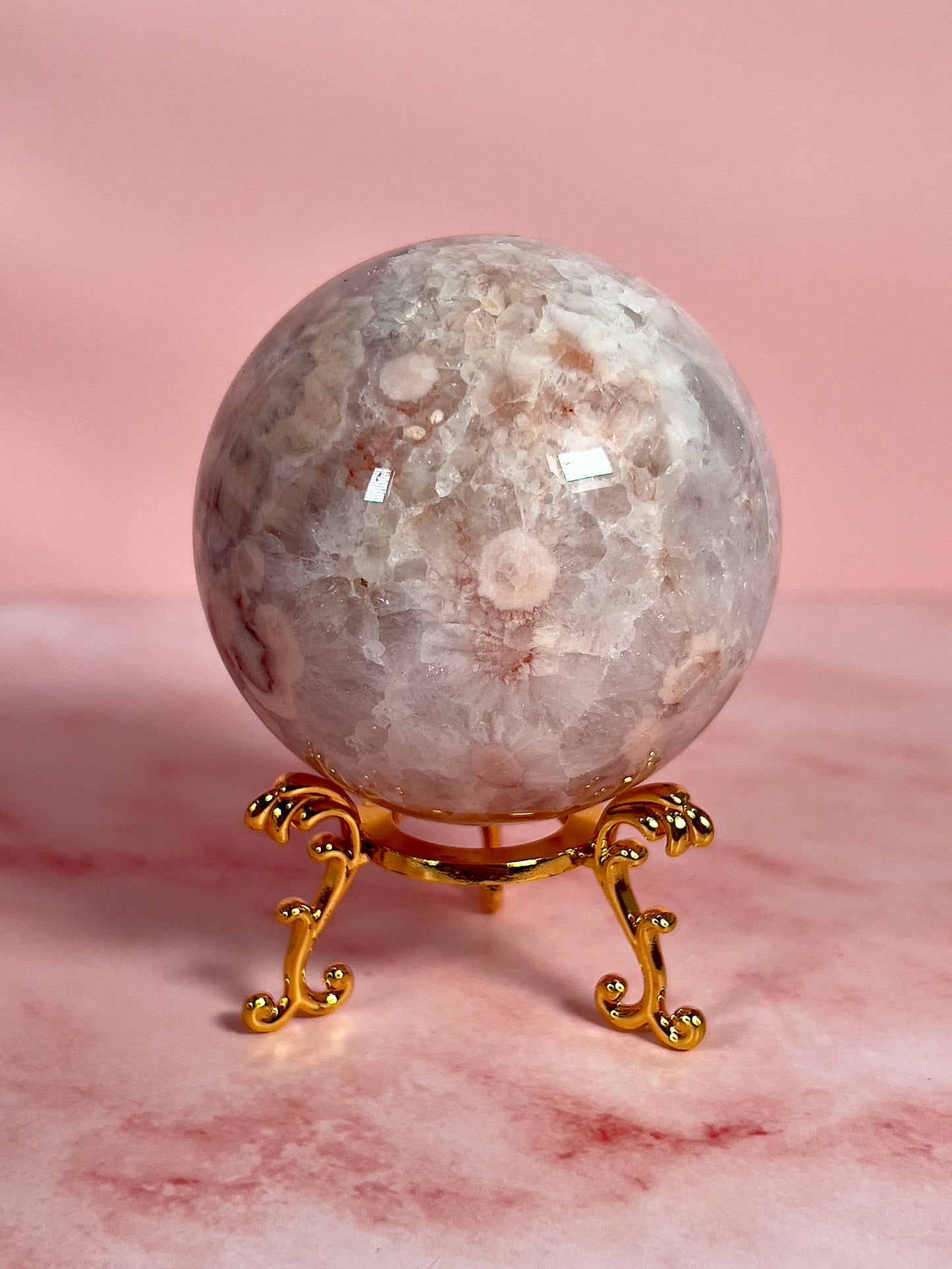 Gold Ornate Sphere Stand