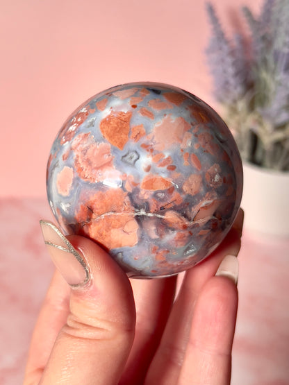 Imperfect Cotton Candy Agate Sphere