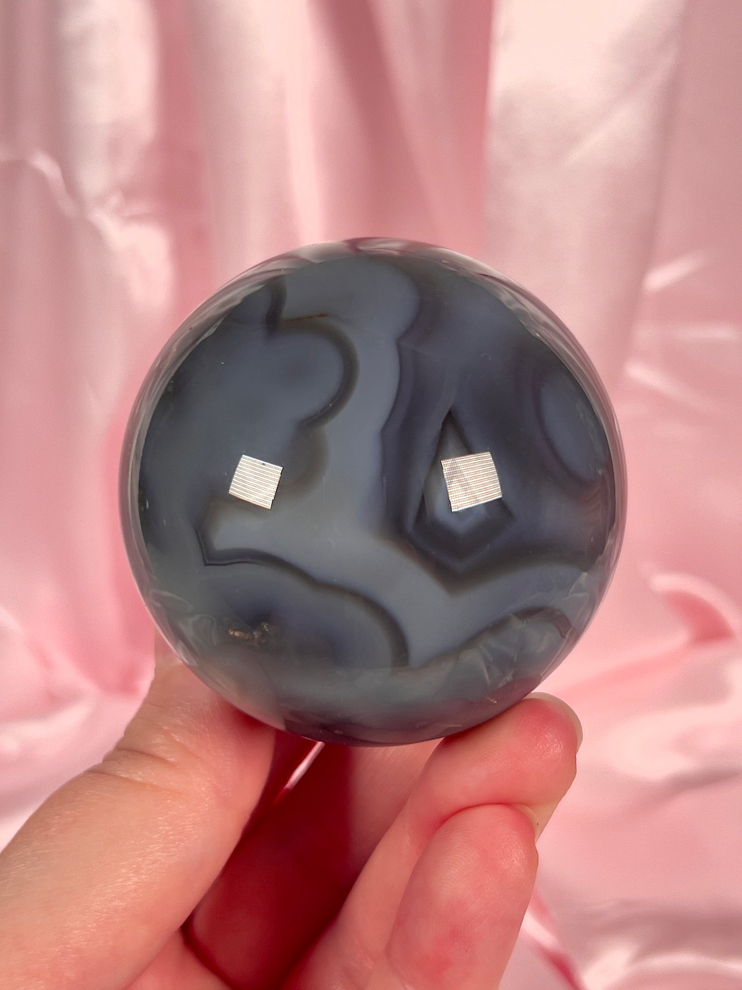 Pastel Strawberry Swazi Agate Sphere