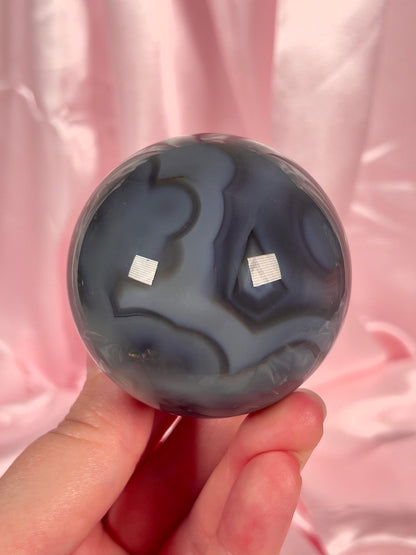 Pastel Strawberry Swazi Agate Sphere