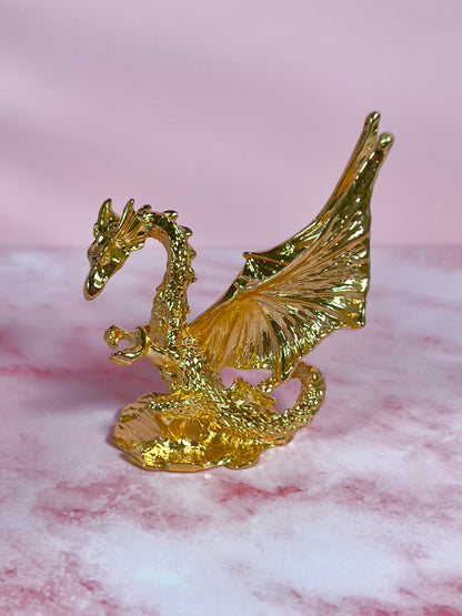 Gold Dragon Double Sphere Stand