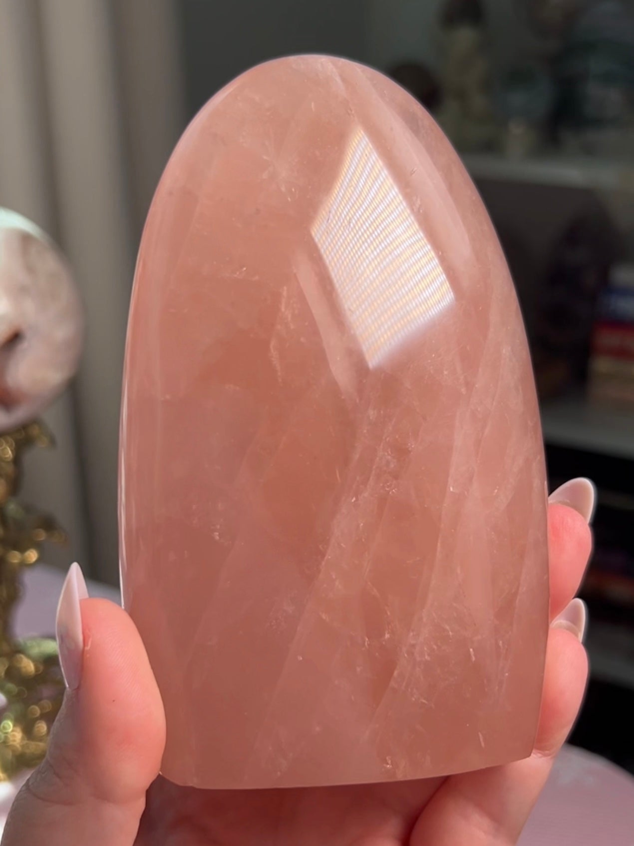 Jelly Grapefruit Star Rose Quartz Freeform