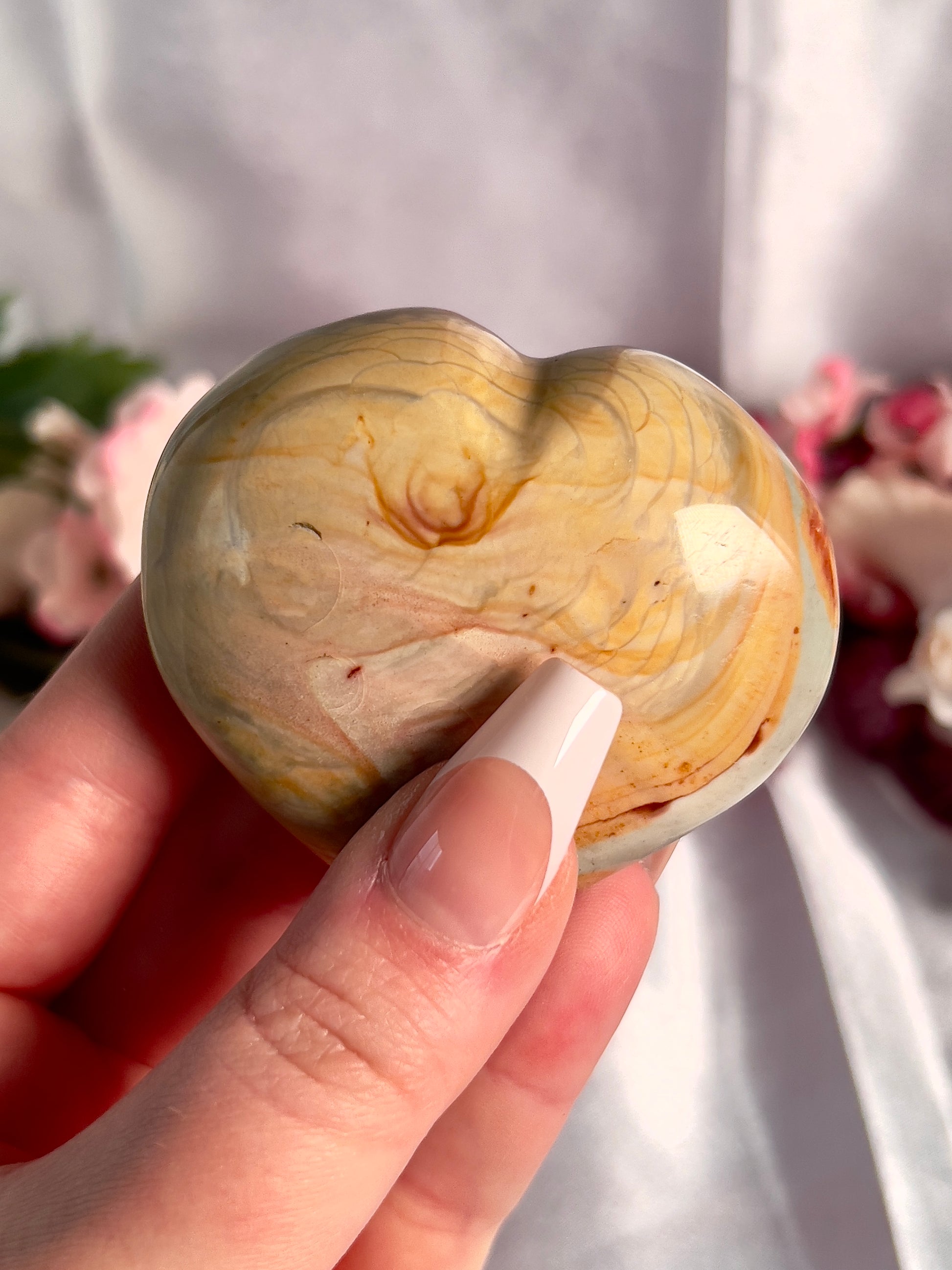 Pastel Polychrome Jasper Heart