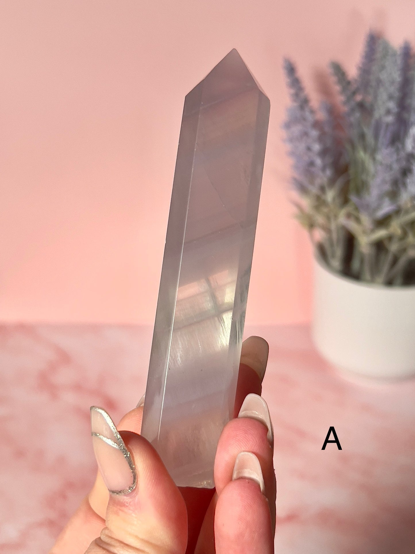 Pastel Banded Lavender Fluorite Tower - Choose Your Own