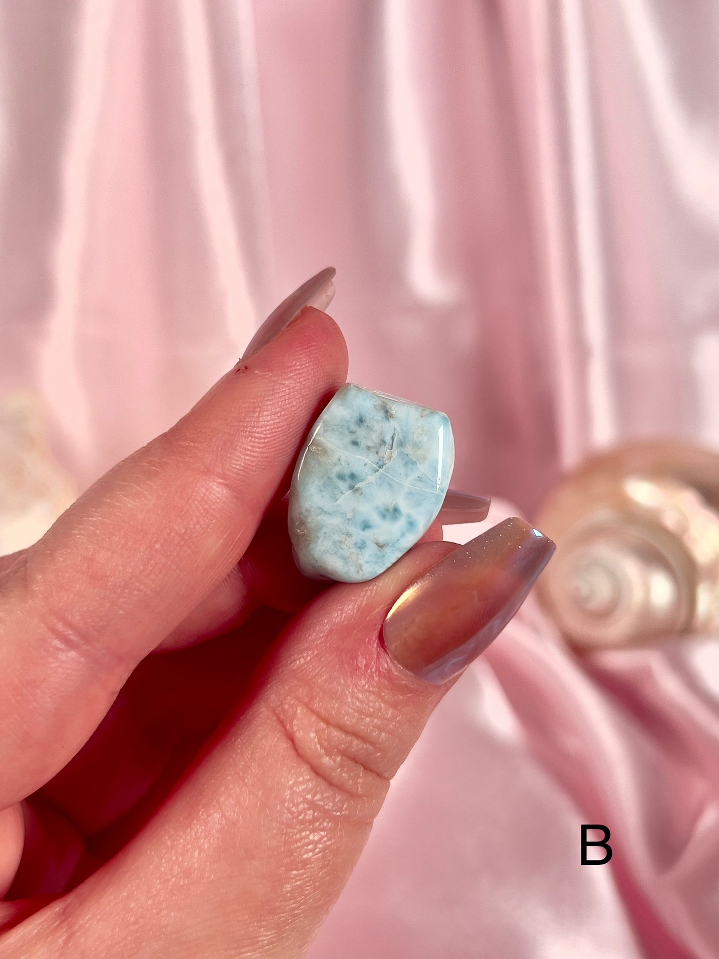 Larimar Slabs, Tumbles, and Hearts