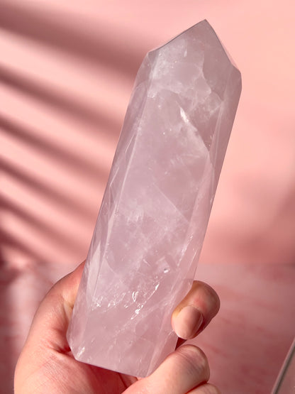 Lavender Rose Quartz Tower