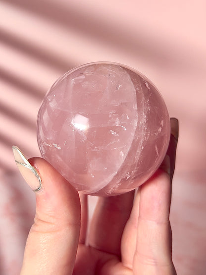 Juicy Rose Quartz Sphere “J”