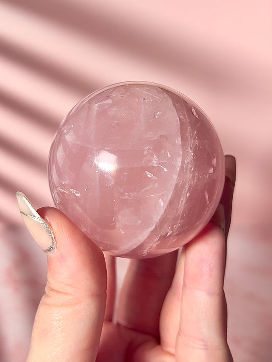 Juicy Rose Quartz Sphere “J”