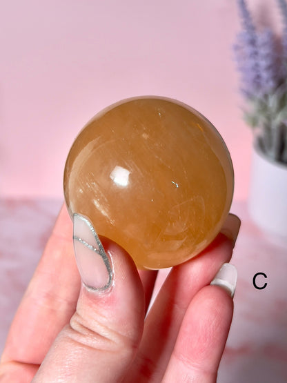 Juicy Honey Calcite Spheres - Choose Your Own