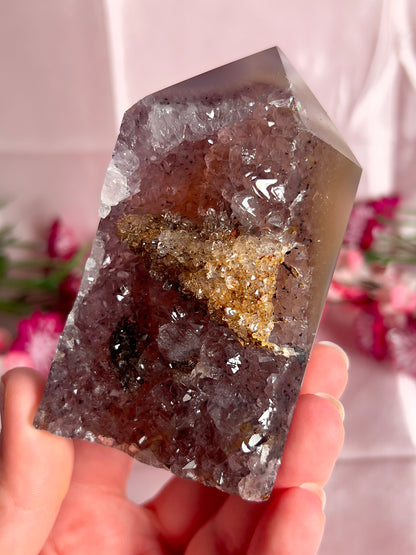 Amethyst Agate Tower from Brazil