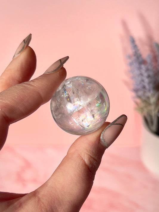 Mini Rainbow Optical Calcite Sphere - Intuitively Chosen