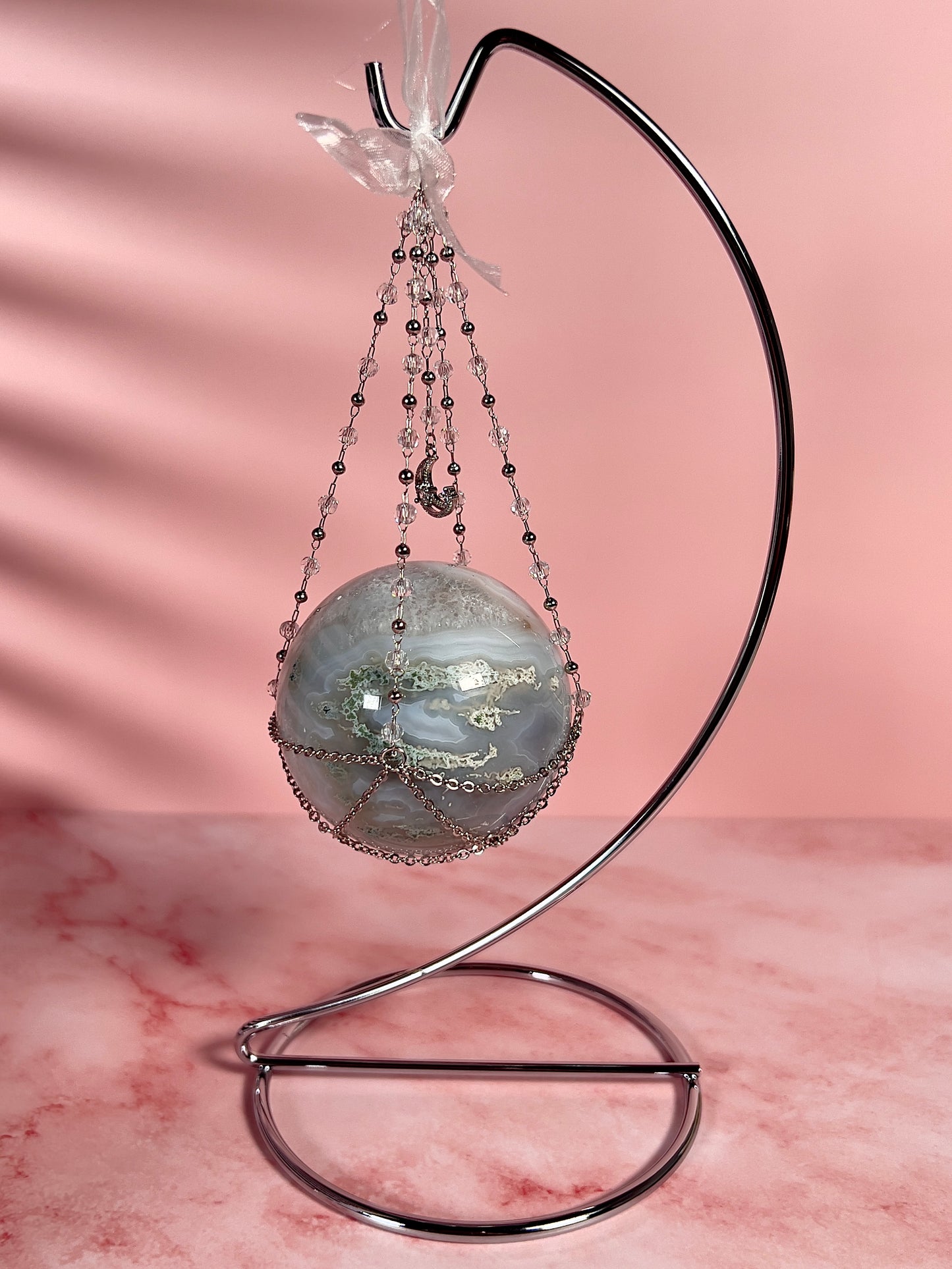 Hanging Sphere Stand - Gold or Silver