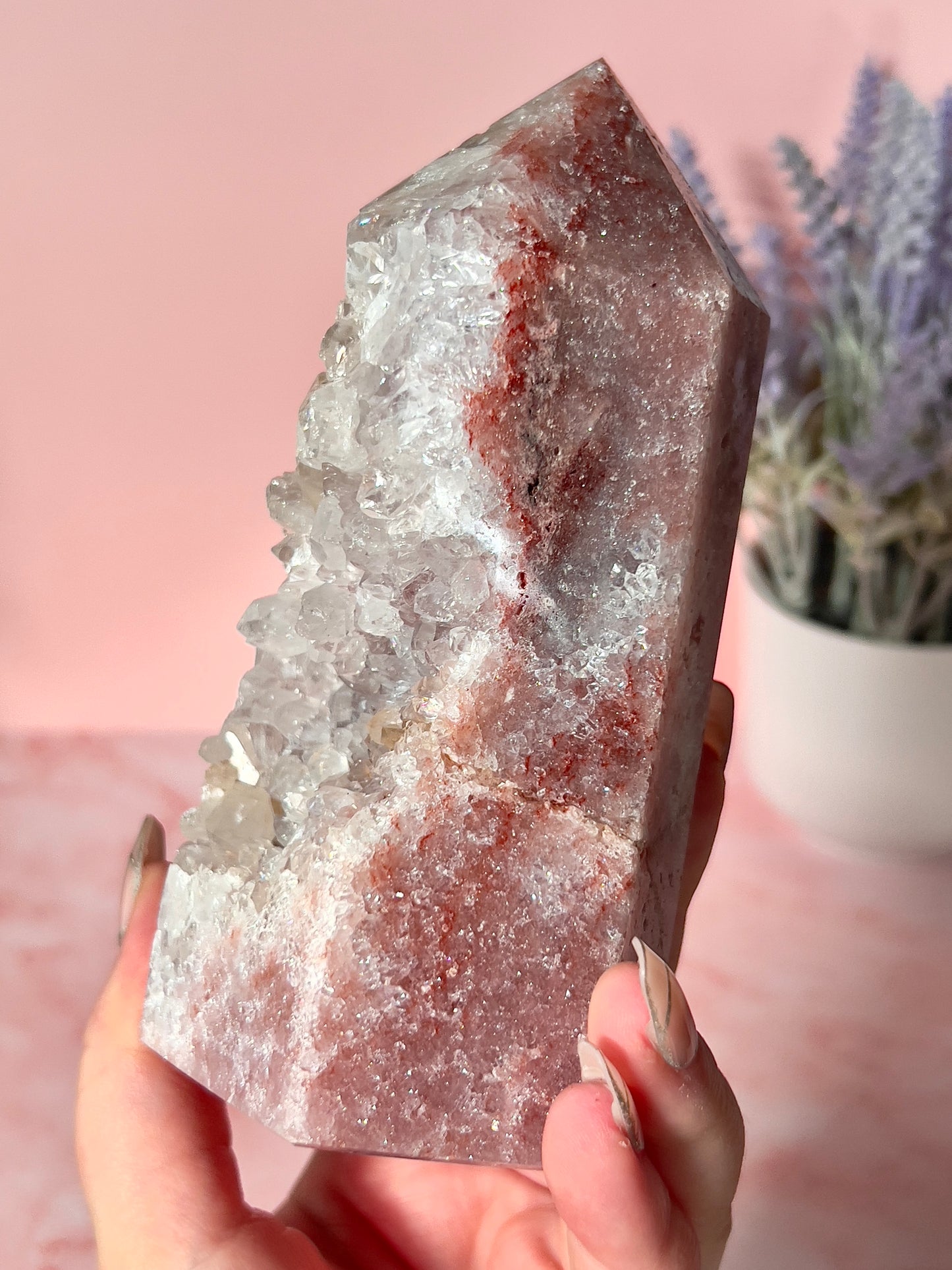 Statement Pink Amethyst Tower