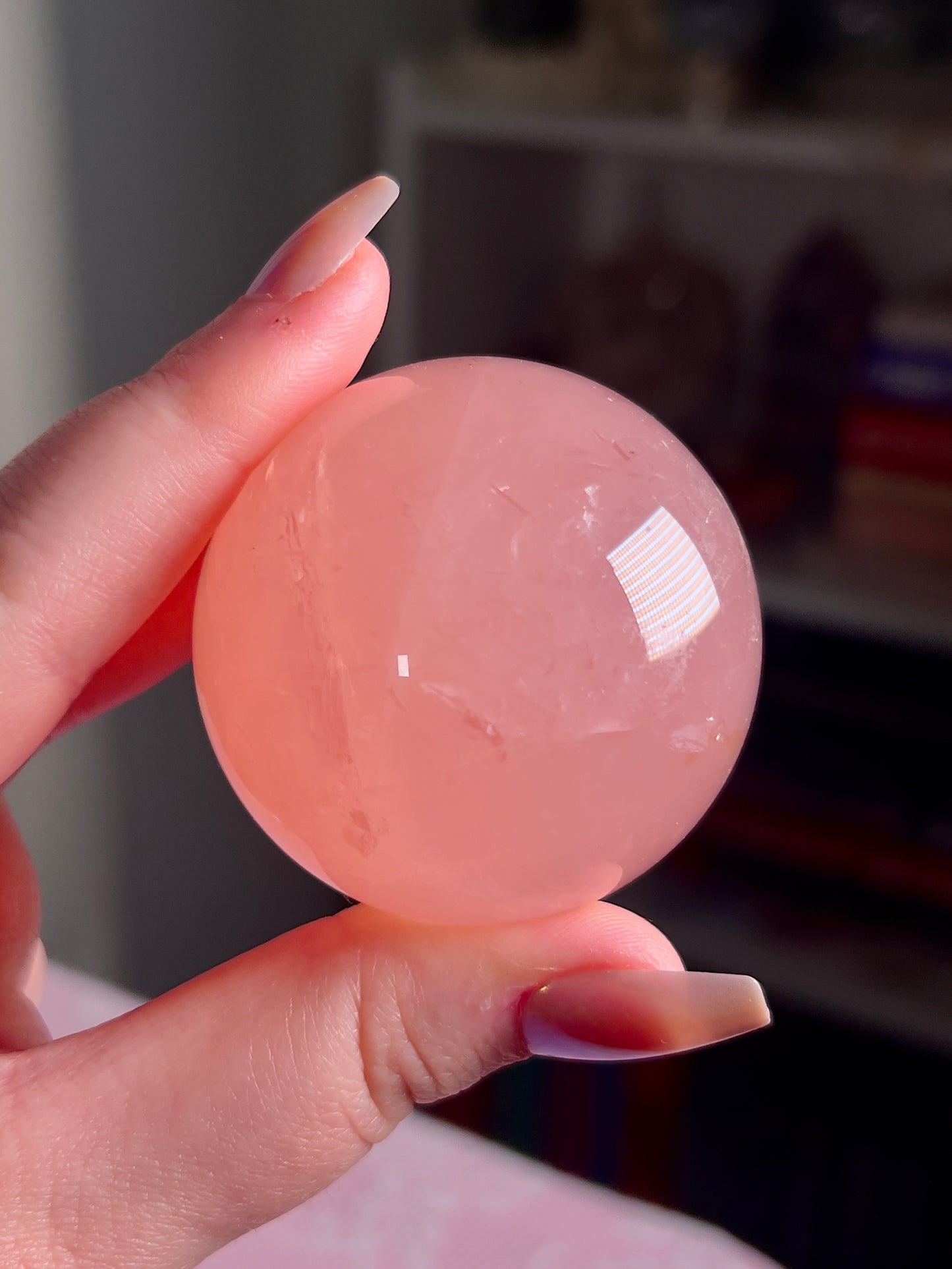 HQ Juicy Star Rose Quartz Sphere from Mozambique
