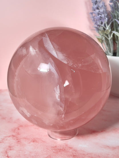 Statement 8 Pound Rose Quartz Sphere