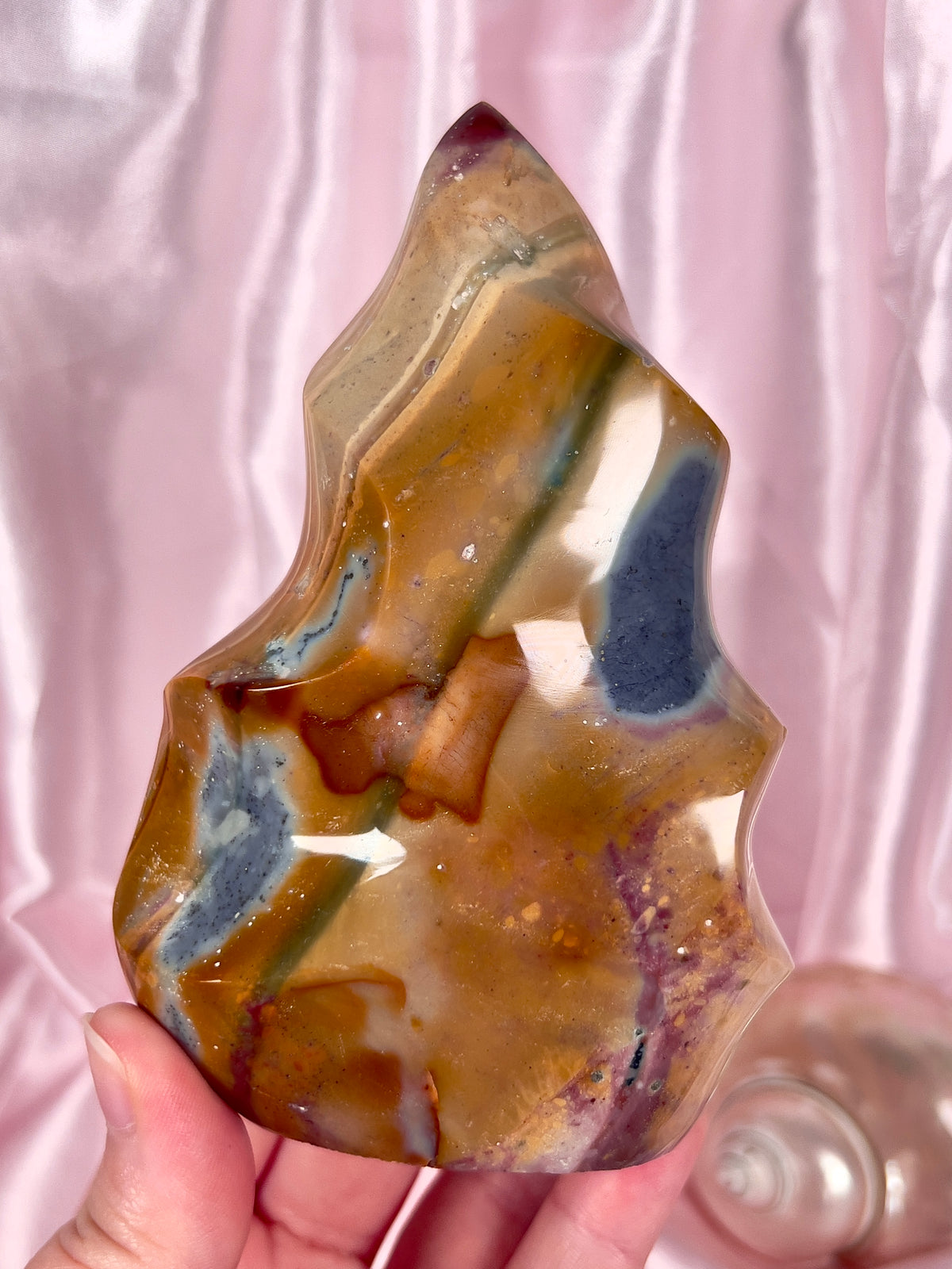 Funky Pastel Polychrome Jasper Flame