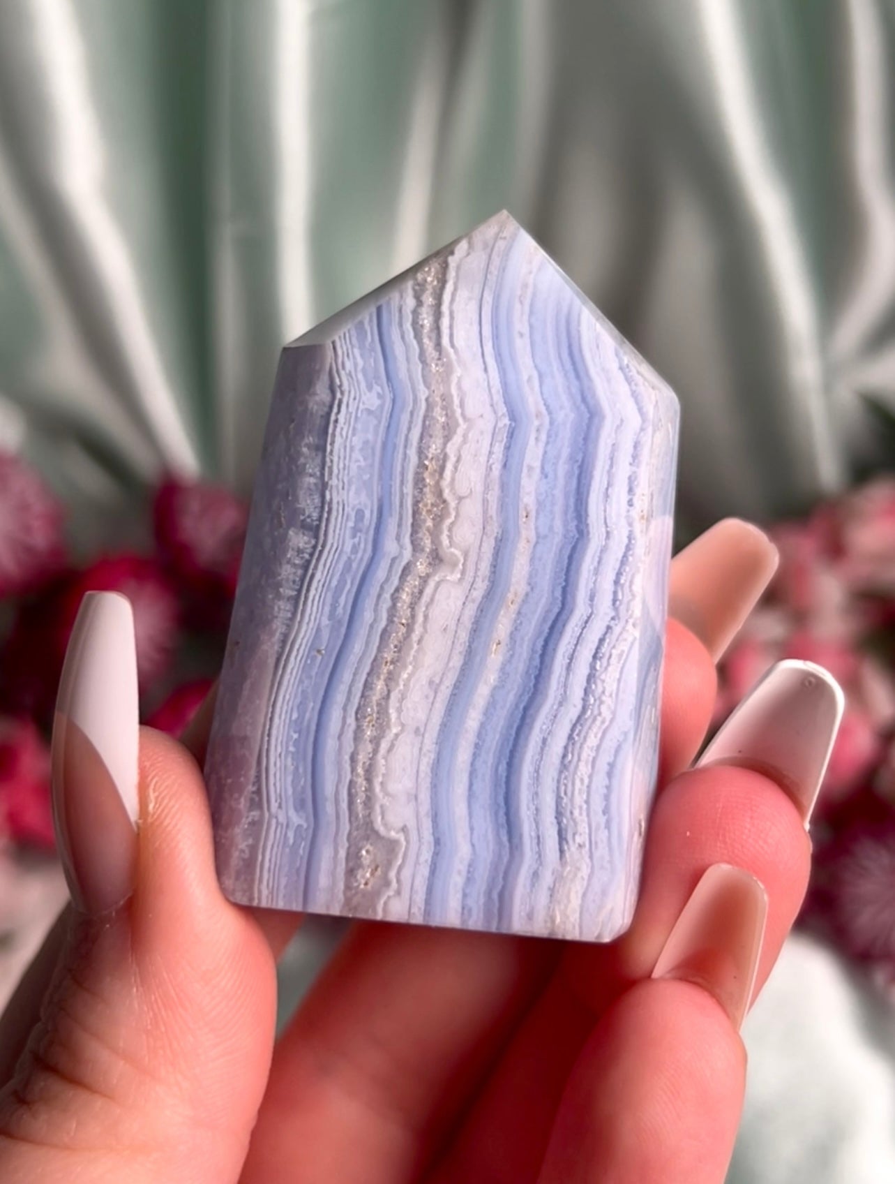 Blue Lace Agate Tower