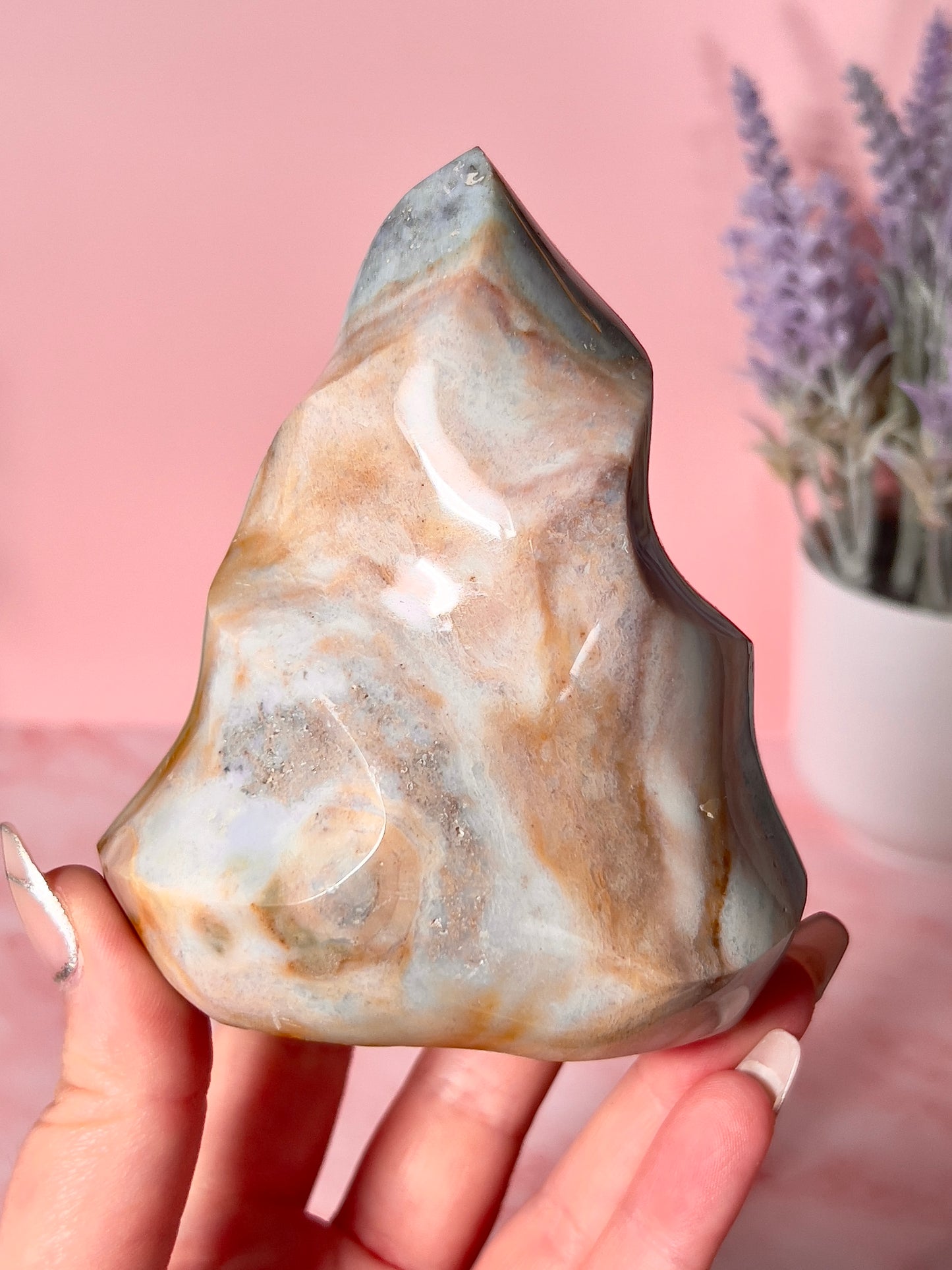Pastel Sea Jasper Flame
