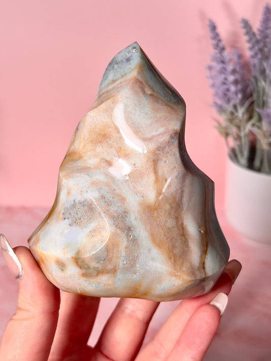 Pastel Sea Jasper Flame