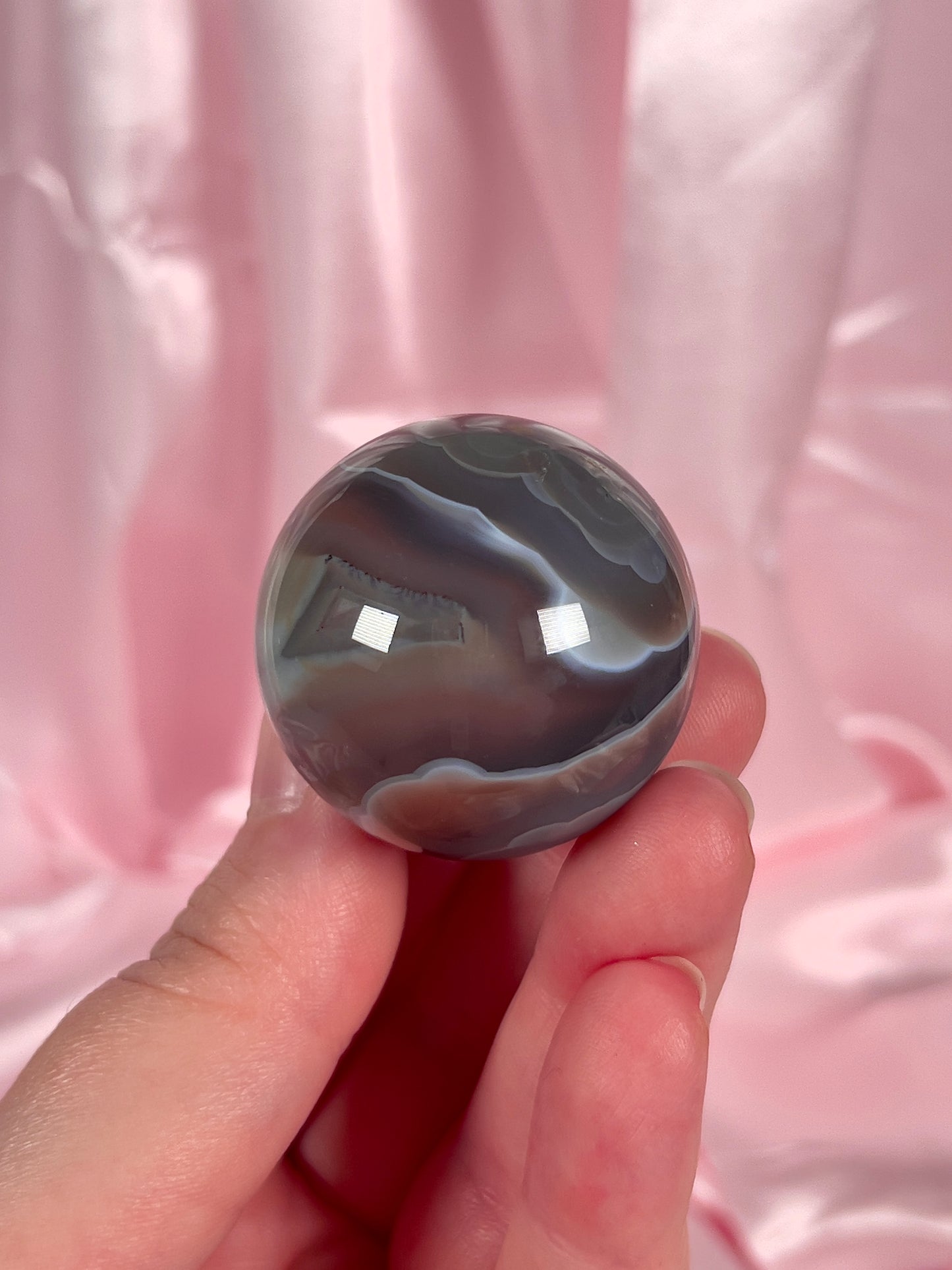 Mini Strawberry Swazi Agate Sphere